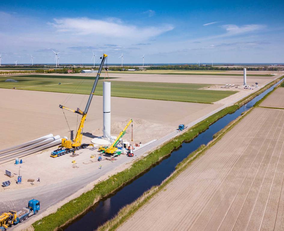 Windmolenpark Beveiliging Met Camerabewaking Van Kooi